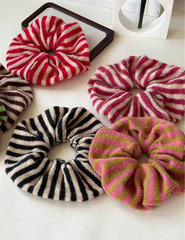 Color Block Striped Elastic Hair Tie DP25F961