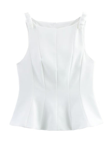 Elegant Peplum Bow Strap Tank Top DP25D429