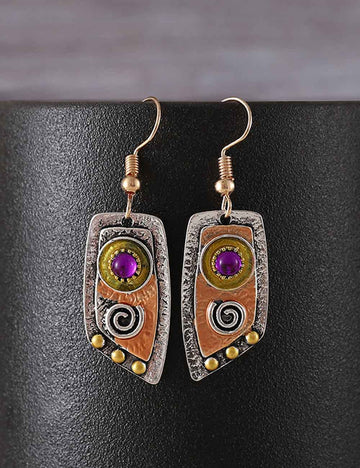 Irregular Silver Drop Dangle Hook Earrings DP25E599