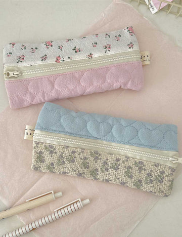 Elegant Flower Print Portable Pencil Case DP25E951