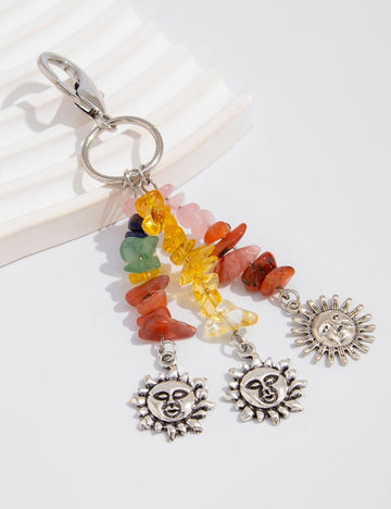 Colorful Stone Tassel Keychain Bag Charms DP25B551