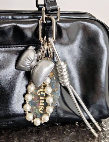 Simple Bow Pearls Keychain Bag Charms DP25B559