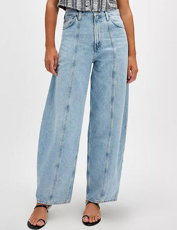 High Waist Denim Pant Washed Loose Jeans DPP3016
