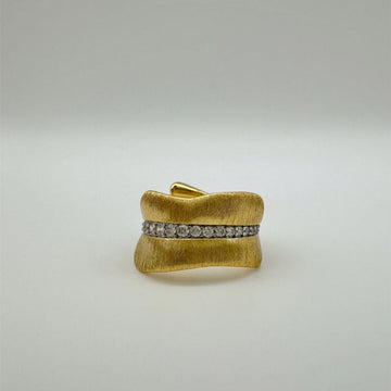 Vintage Irregular Wide Rhinestone Rings DPJR1436