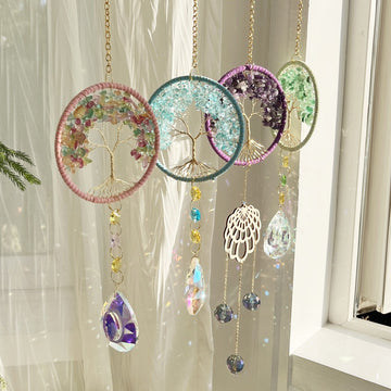 Tree Colorful Stone Crystal Home Hangings DP25A921