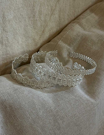 Simple Hollow Out Lace Open Cuff Bracelet DP25D870