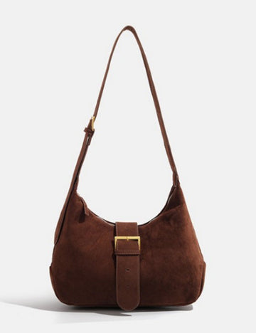 Vintage Suede Buckle Flap Shoulder Bags DP25D661
