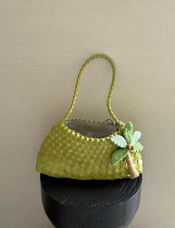 Vintage Woven Beach Tote Shoulder Bag DP25F710