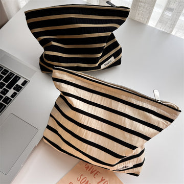 Striped Color Block Portable Simple Make Up Bag DP25A564