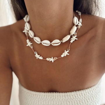 Bohemian Fashion Shell Conch Layered Necklace DP25D768