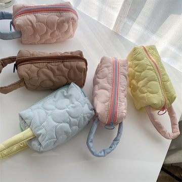 Flower Color Block Simple Make Up Bag DP25A542