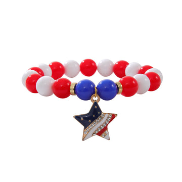 Stylish Star Pendant Love Beaded Bracelet DP25D537