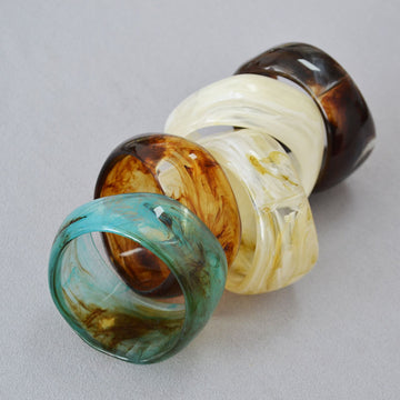 Vintage Irregular Ink-Marbled Cuff Bracelet DP25D724