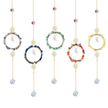 Colorful Stone Cross Crystal Home Hangings DP25A916