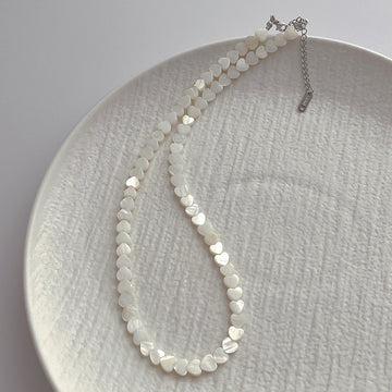 Minimalist Heart Shell Beach Choker Necklace DP25D764
