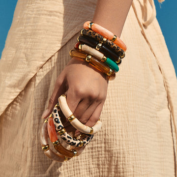 Metal Splicing Print Irregular Bracelets DP25B593