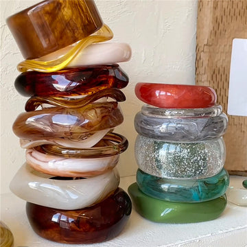 Colorful Irregular Single Acrylic Bracelets DP25B570