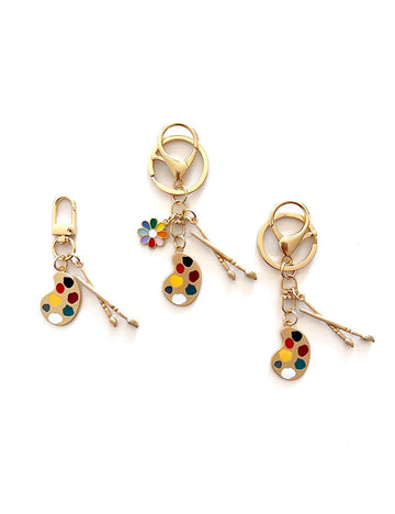 Artist Charm Alloy Paint Palette Keychain DP25E932