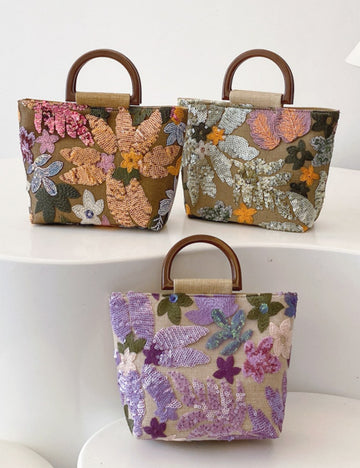 Colorful Sequin Embroidered Tote Bag DP25C751