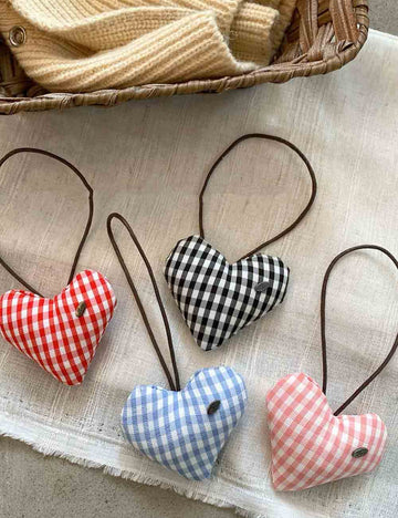 Cute Color Block Heart Keychain Bag Charm DP25F588