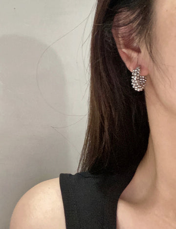 Simple Metal Ball Wound Earrings DPJE18