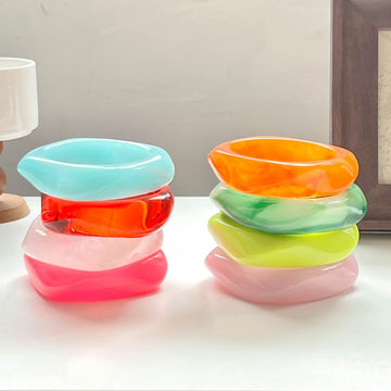 Candy Color Irregular Acrylic Bracelets DP25B589