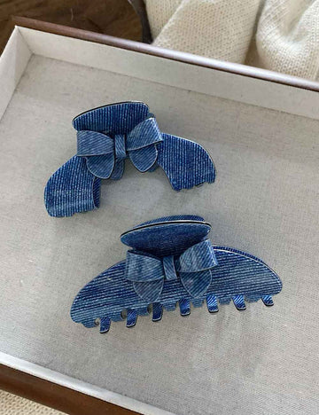 Cute Denim Style Bow Knot Hair Claw DP25F577