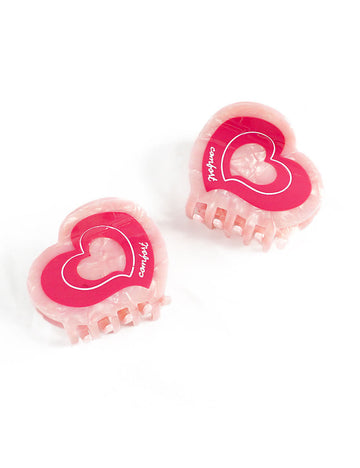 Color Block Heart Acetate Hair Claw DP25E871