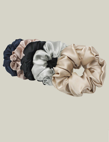 Minimalist Mulberry Silk Solid Color Silk Scrunchies DP25F957