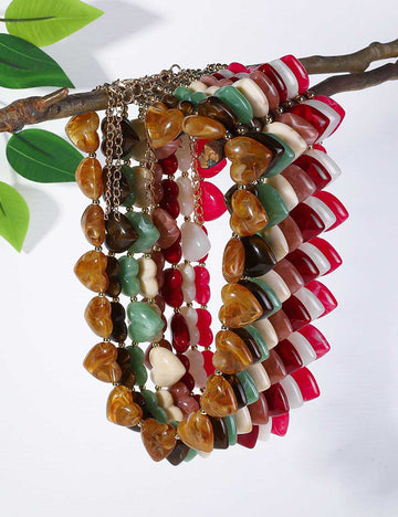 Retro Heart Statement Necklace - DippedShop Wholesale - #2579
