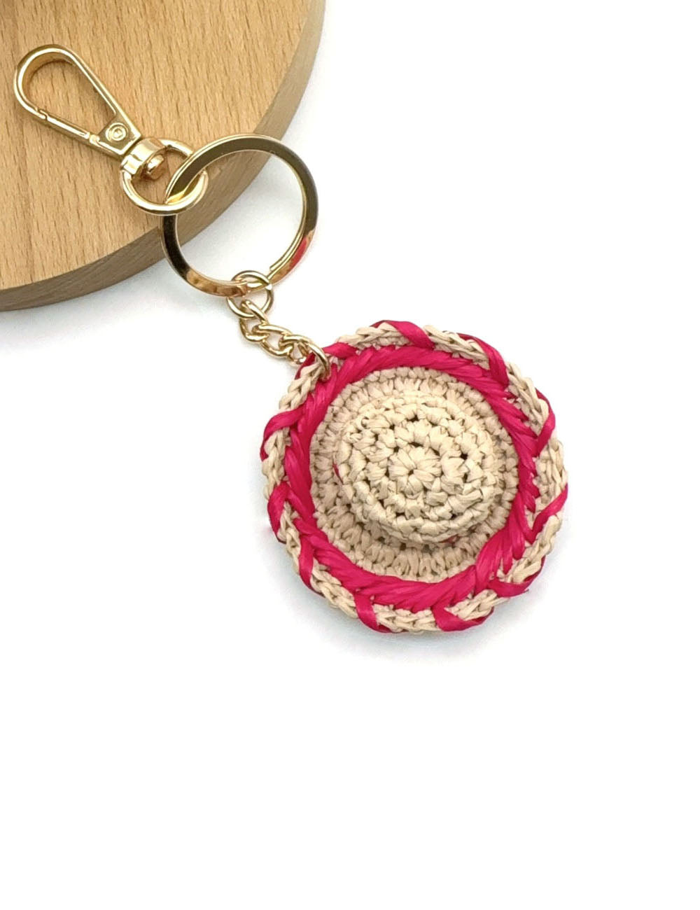 Mini Straw Hat Keychain - DippedShop Wholesale - #5555