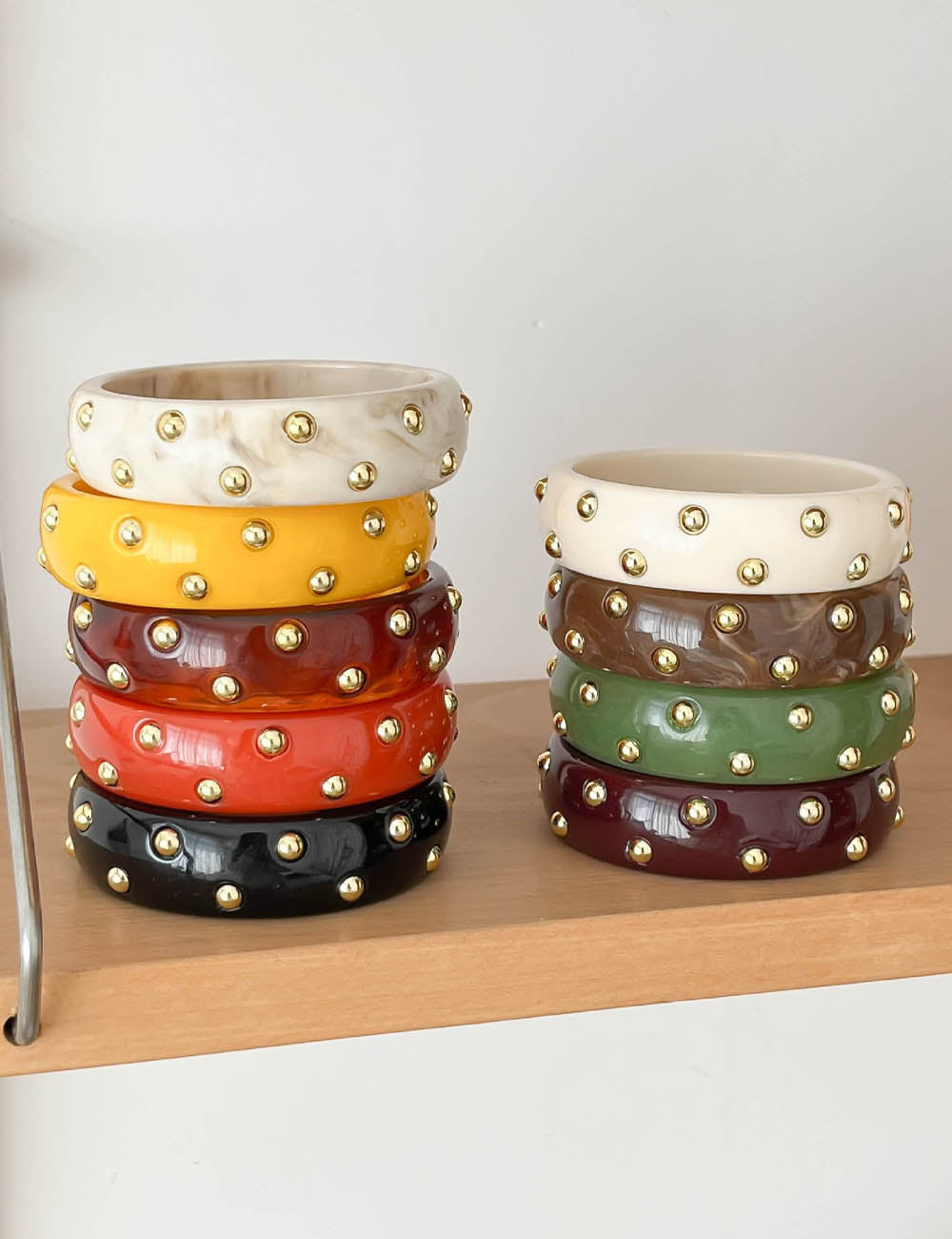 Punk Style Round Rivet Wide Ba - DippedShop Wholesale - #3651