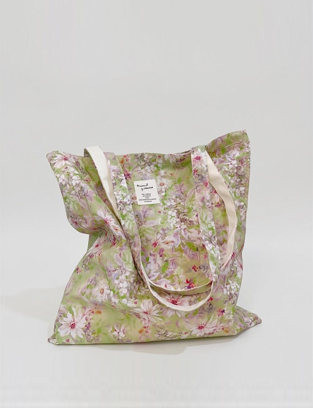 Floral Canvas Tote Bag - DippedShop Wholesale - #4099