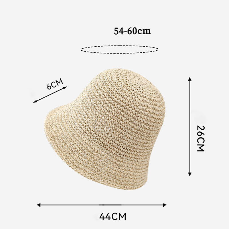 Minimalist Foldable Straw Hat - DippedShop Wholesale - #7747