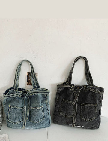 Vintage Washed large Size Shoulder Bags DPB0320