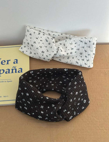 Floral Print Wide Headband - DippedShop Wholesale - #1891