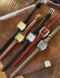Vintage Square Dial Quartz Leather Strap Watch MK2SSAS6W6JWA03