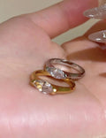 Minimalist Rhinestone Gold Pla - DippedShop Wholesale - #8179