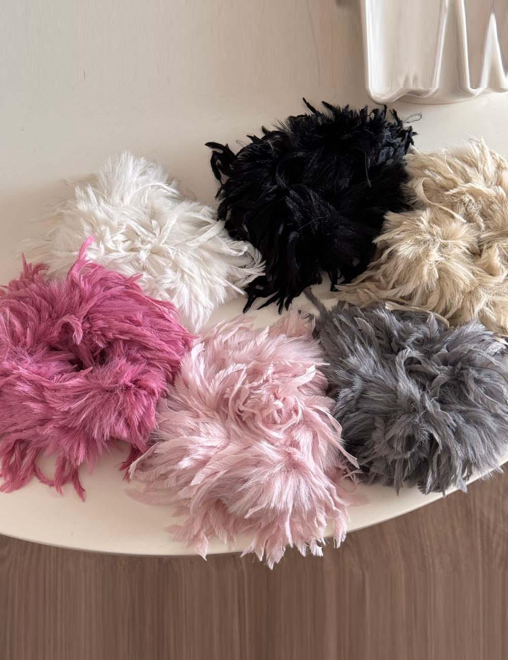 Soft Long Fuzzy Fluffy Fur Hair Tie DP25F967