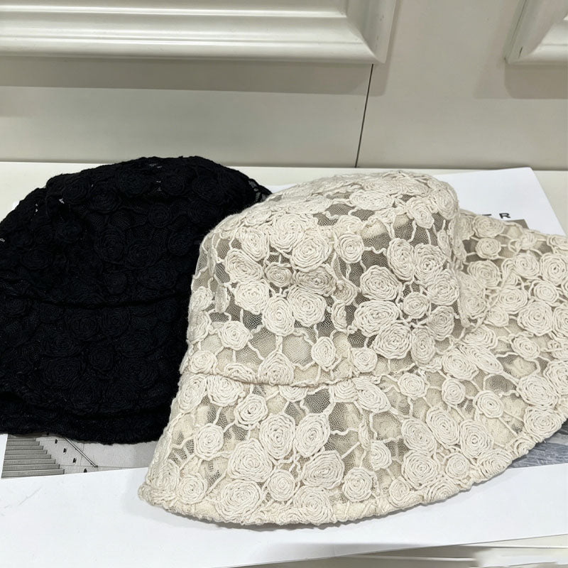 Elegant Mesh Wide Brim Beach Bucket Hat MK2BW6W6HAT77