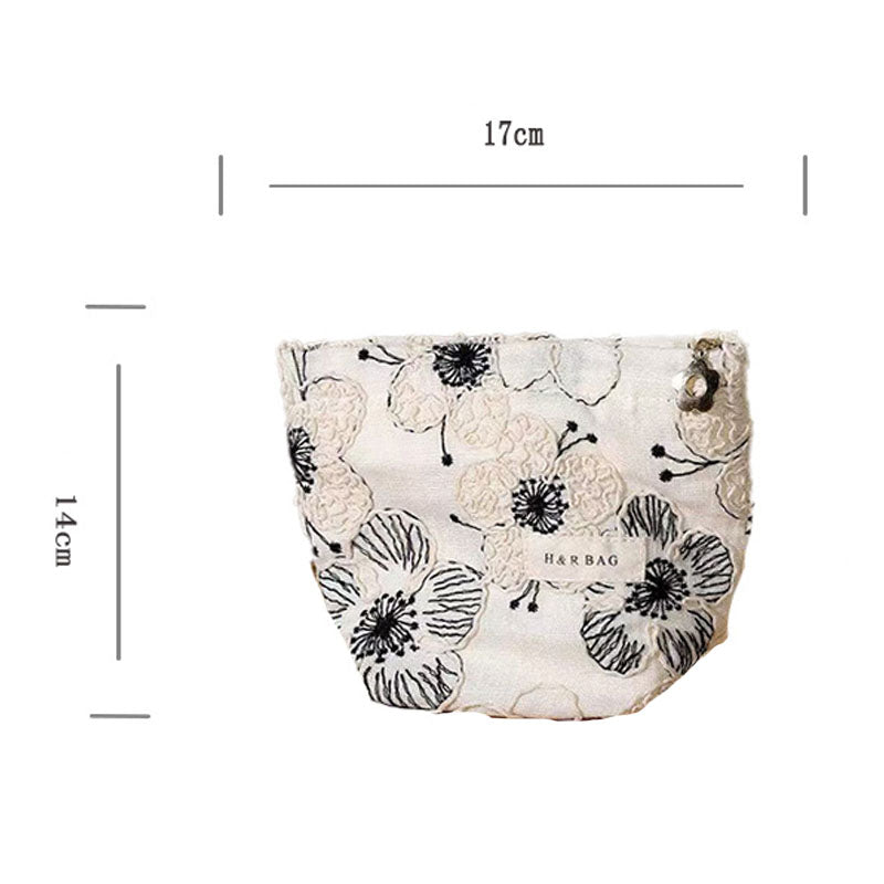 Retro Flower Cosmetic Bag - DippedShop Wholesale - #0771