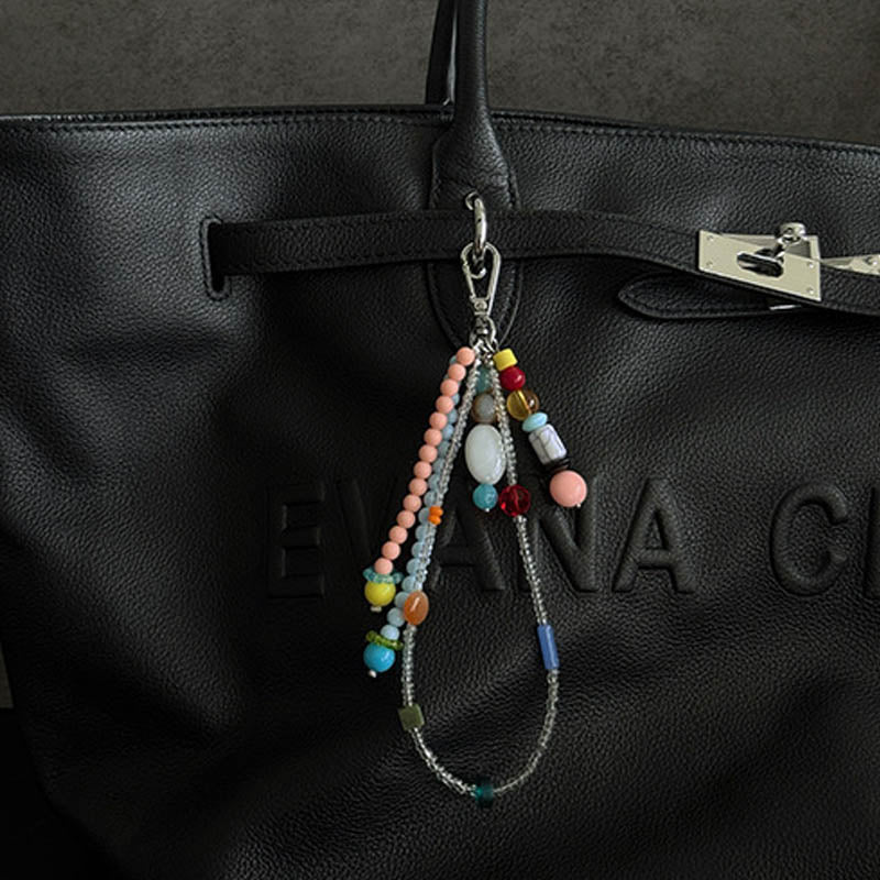 Colorful Bead Tassel Keychain - DippedShop Wholesale - #4595