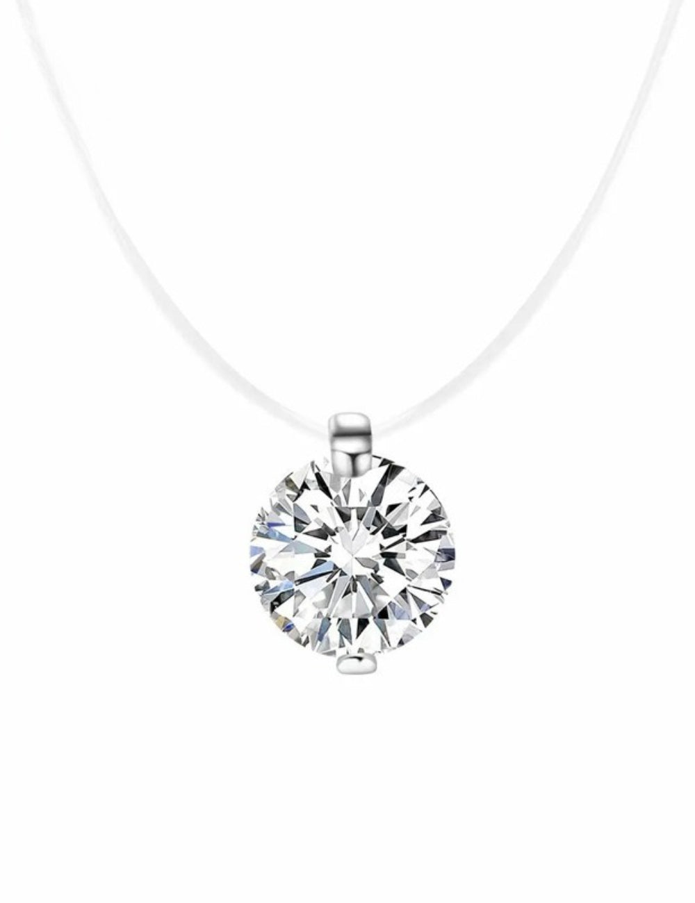 Rhinestone Pendant Chain Necklace - DippedShop Wholesale - #5619