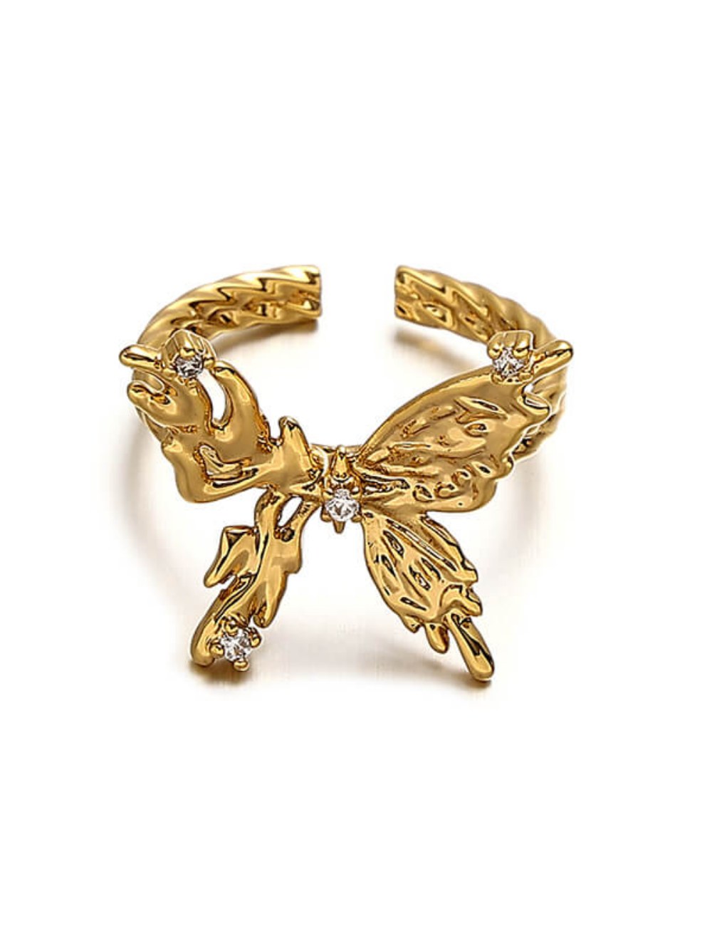 Vintage Elegant Zirconia Butterfly Ring DPJR1801