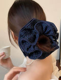Navy Polka Dot Hair Tie - DippedShop Wholesale - #8659