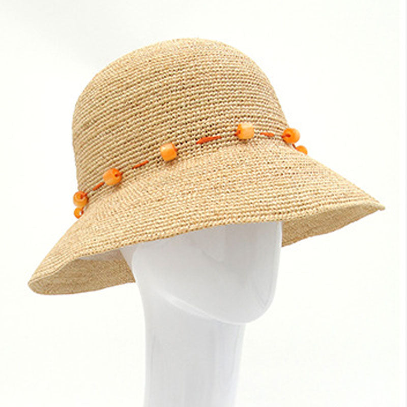 Boho Beaded Straw Hat - DippedShop Wholesale - #6227