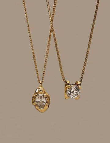 Gold Plated Cubic Zirconia Choker - DippedShop Wholesale - #5571
