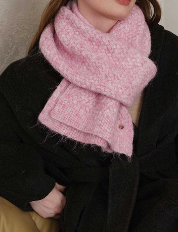 Solid Color Cozy Textured Winter Knit Scarf DP25F610