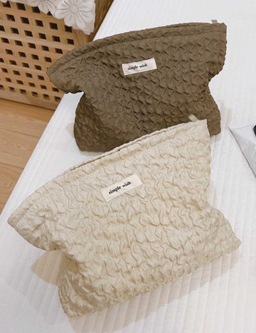 Simple Solid Color Large Capacity Makeup Bag DPP25E856