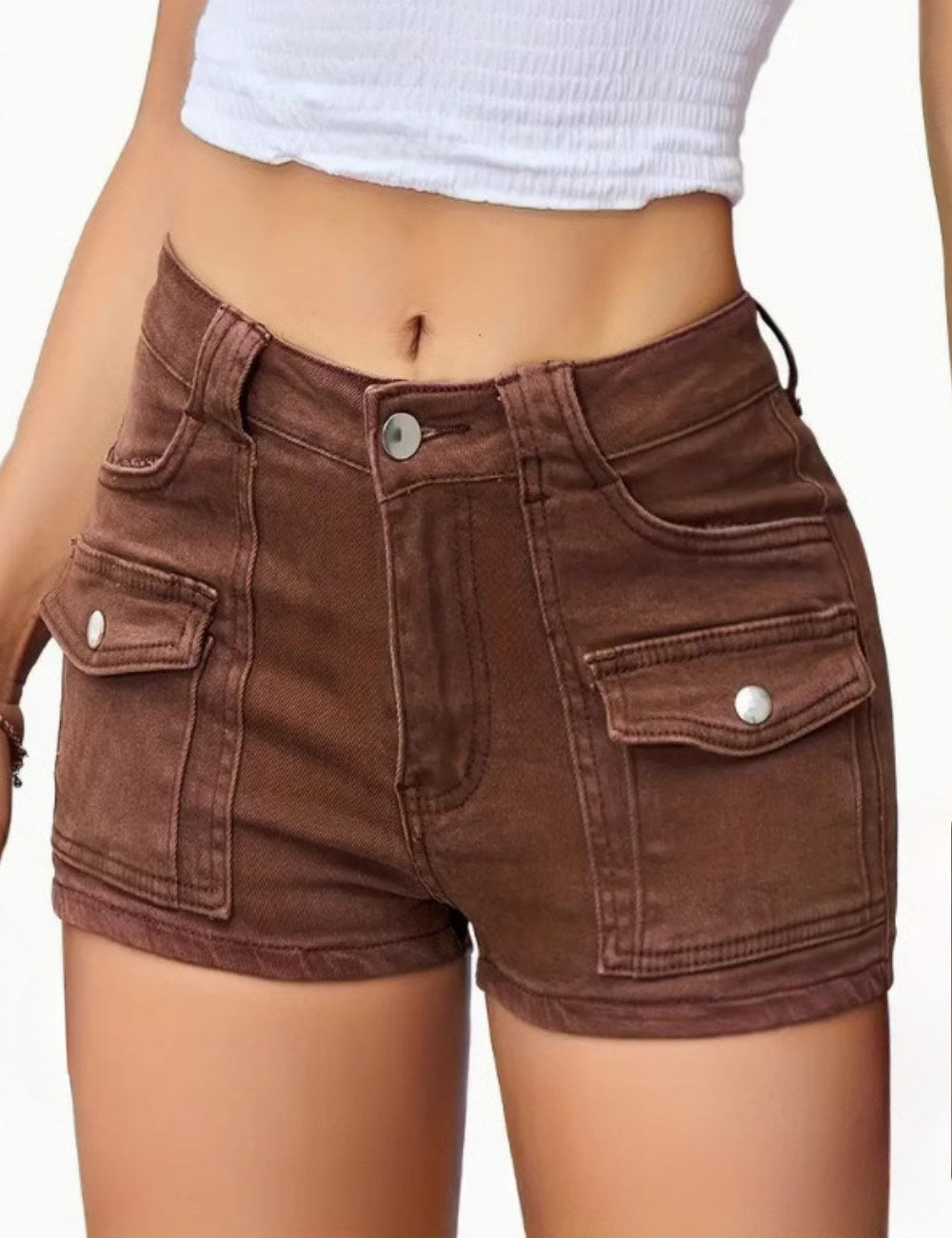 Hot High Waist Pockets Denim Shorts DP25B680